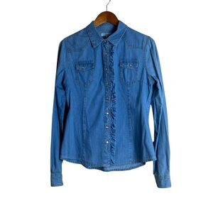 3 for $30! Jessica denim snap button shirt. Size 10